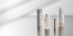 Skincare essentials for men shown next to each other in lifestyle setting